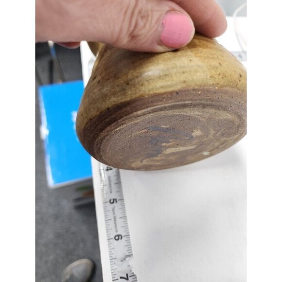 VTG Charlotte Neron Studio Pottery Kisses Candy Storage Jar With Cork Lid Signed - Picture 10 of 11